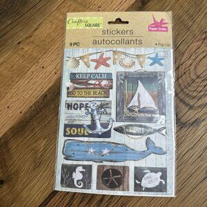 Crafters Square Paper Crafts Stickers Scrapbook Coastal Nautical Beachy